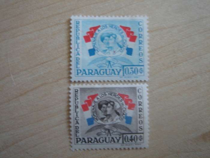 1957 Paraguay - Man & Woman SG792-793 mint, hinged