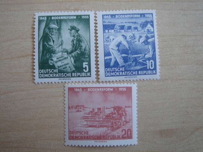 1955 DDR MiNr 481-482 Y I, 483 X I MNH