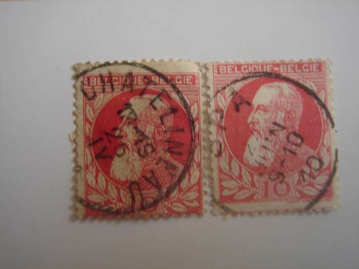 1905 Belgium - King Leopold I - 2x SG99 used, stamped