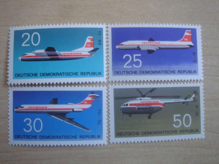 1969 DDR Aviation MiNr 1524-1527 MNH