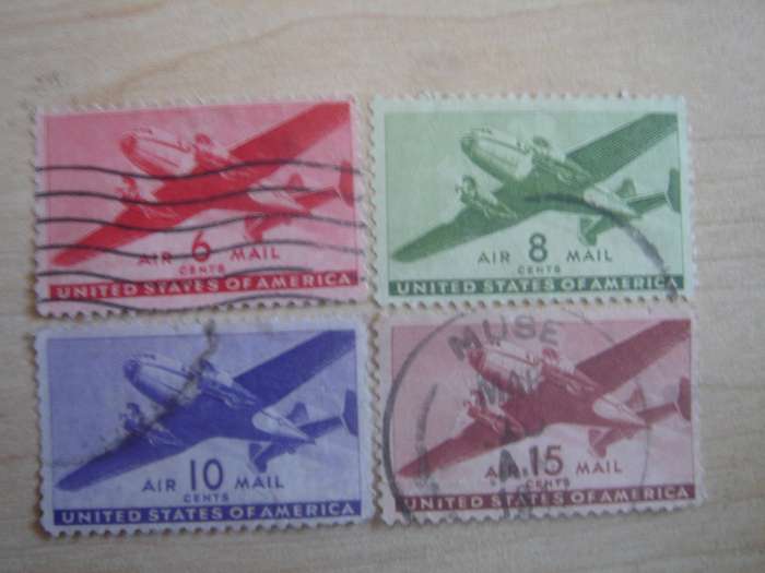 1941 USA Airmail SG A901-904 used, stamped