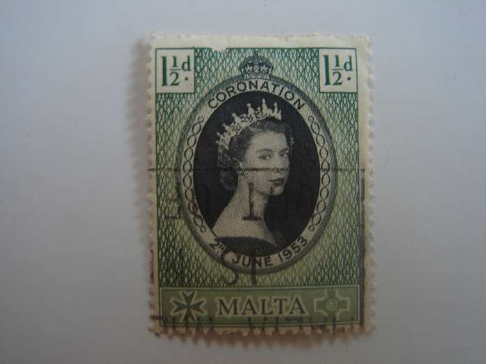 1953 Malta - QE II Coronation SG261 used, stamped