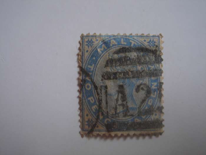 1860 Malta - Queen Victoria 2 1/2 d - SG26 used, stamped