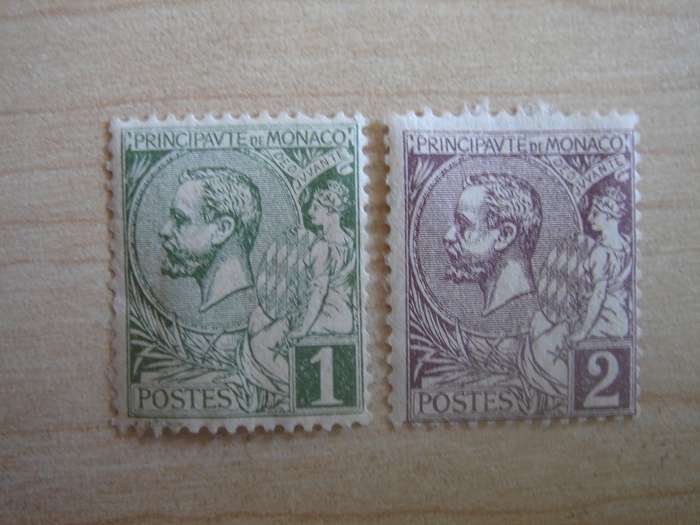 1891 Monaco - Prine Albert SG11-12 used, hinged