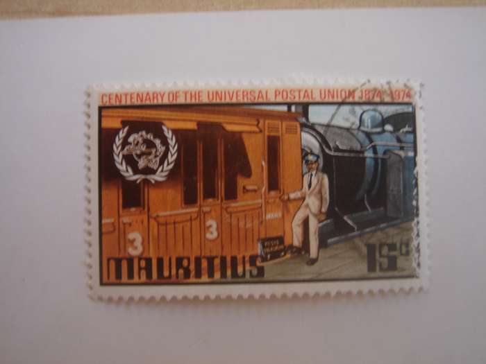 1974 Mauritius - UPU Centenary 15 c used, stamped