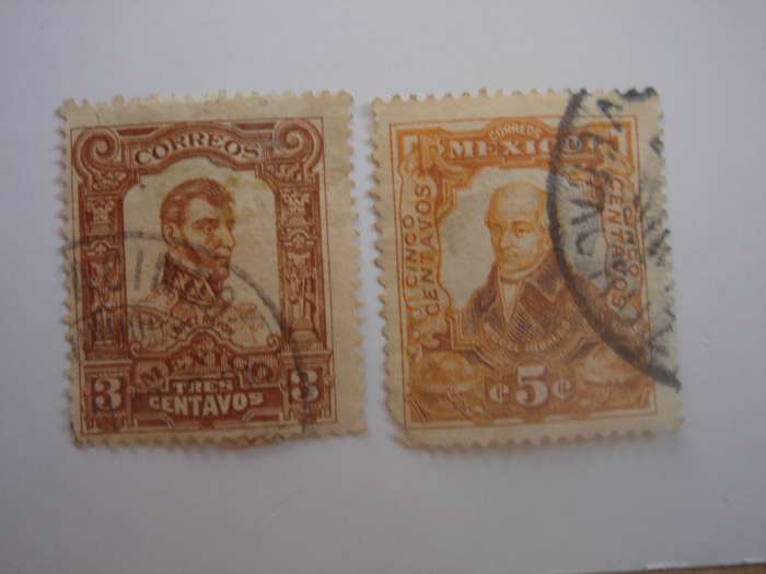 1910 Mexico - Rayon y Hidalgo SG284,286 used, stamped