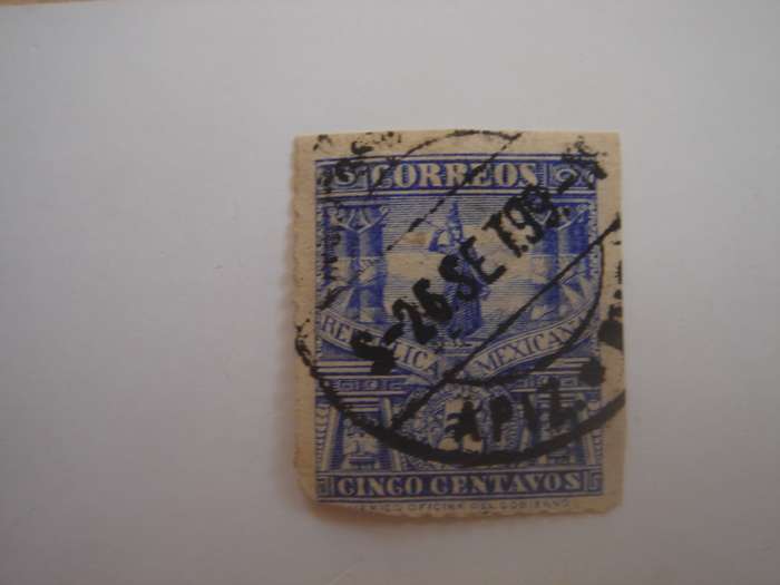 1895 Mexico - Statue of Cuauhtemoc SG257 used, stamped