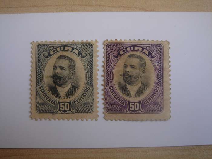 1907 Cuba - Antonio Maceo SG311,318 unused, hinged