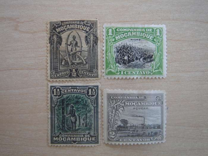 1918 Companhia do Mocambique SG200-202,235 used, hinged