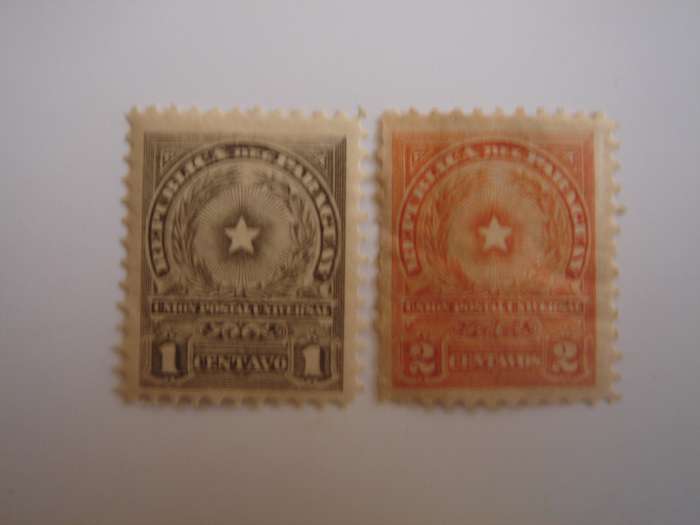 1913 Paraguay - Coat of Arms SG226-227 mint, hinged