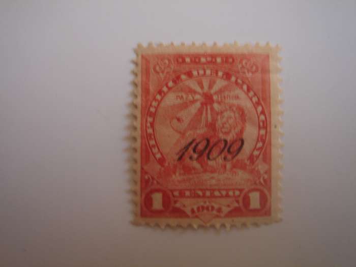 1909 Paraguay - UPU Lion SG198 mint, hinged