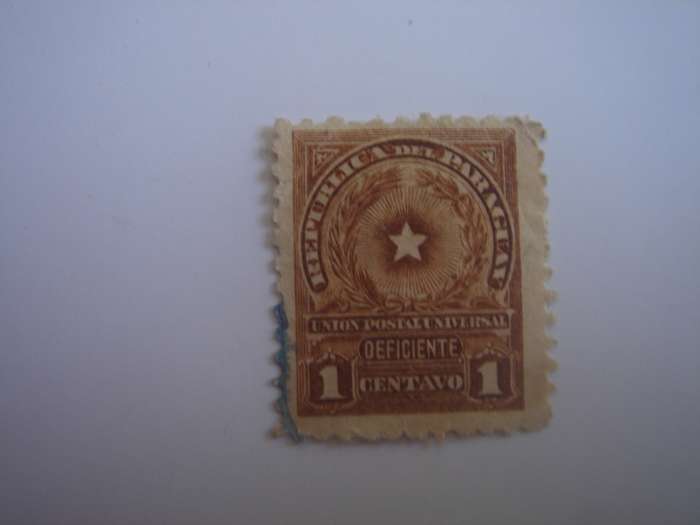 1913 Paraguay - Coat of Arms SG D237 used, hinged