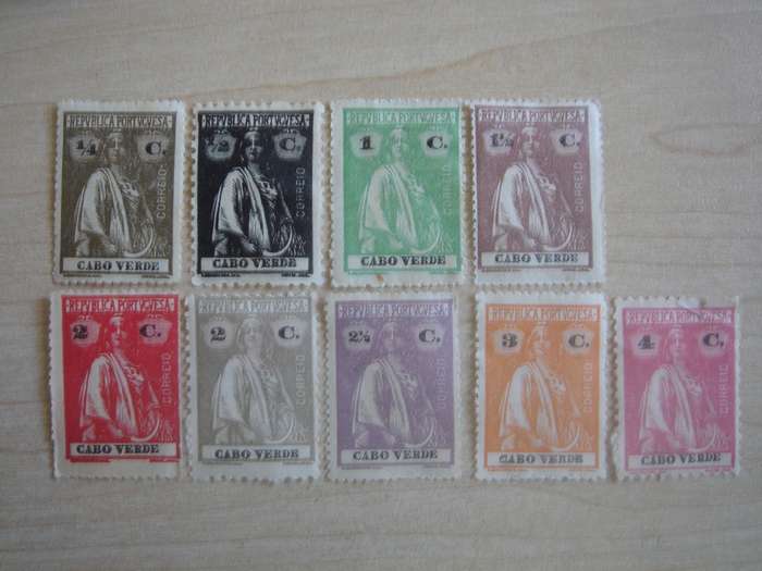 1914 Cape Verde Islands - Ceres SG214-216,219-224 unused, hinged