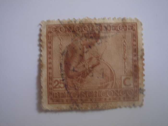 1923 Belgian Congo - Basketmaker SG122 used, stamp