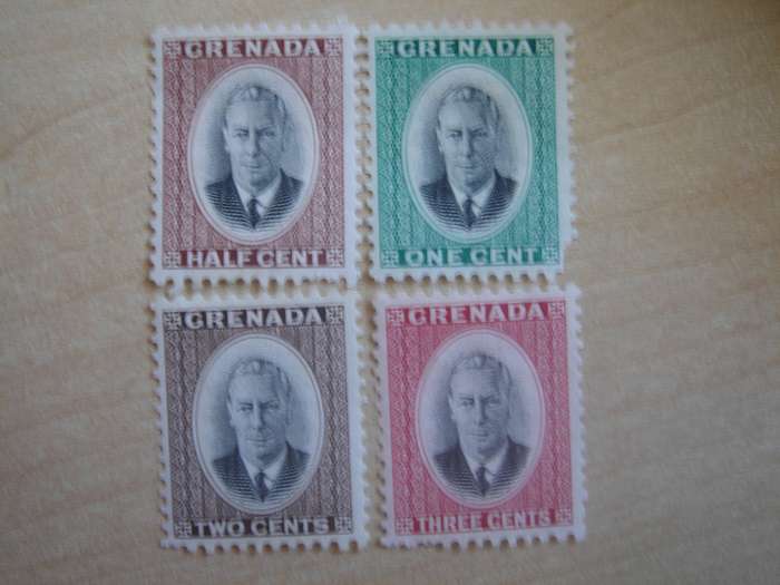 1951 Grenada - King George VI - SG172-175 unused, no gum