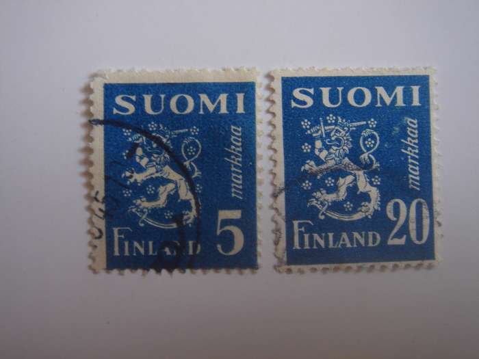 1942 Finland - Lion - SG379,454 used, stamped