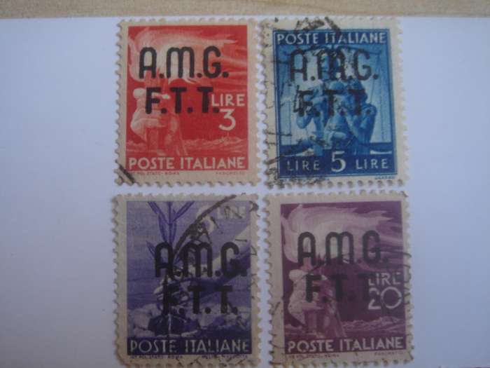 1947 Italia - Trieste Zone A - SG5,7,8,13 used, stamped