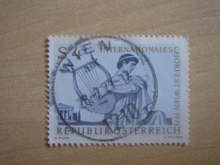 1971 Austria - Singer with Lyre - SG1615 used, stamped
