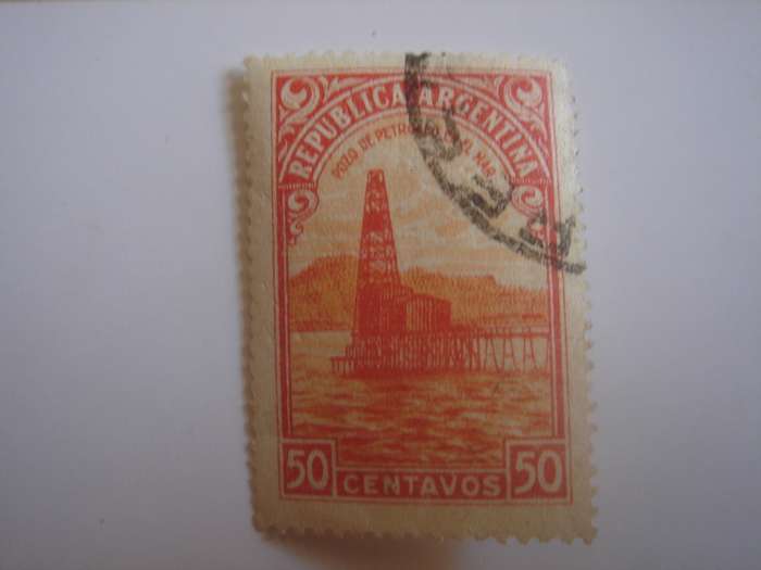 1936 Argentina - Oil Well SG659 used, stamped