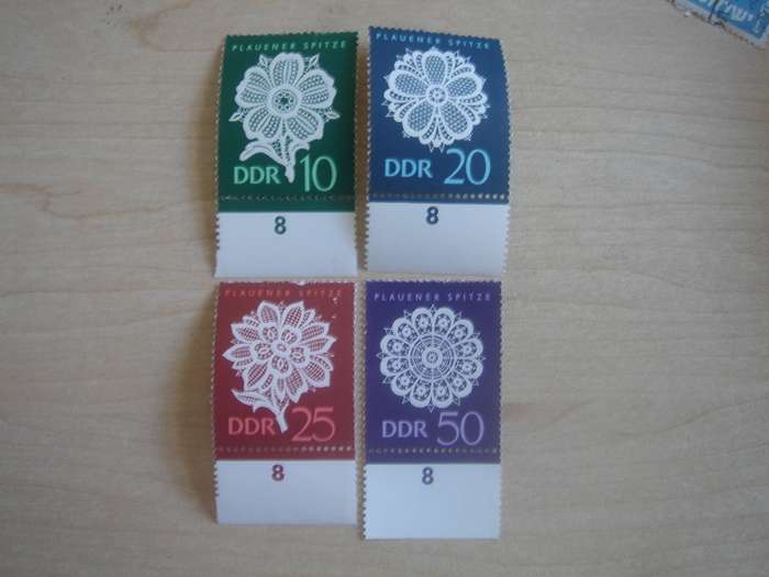 1966 DDR MiNr 1185-1188 MNH with numbered borders