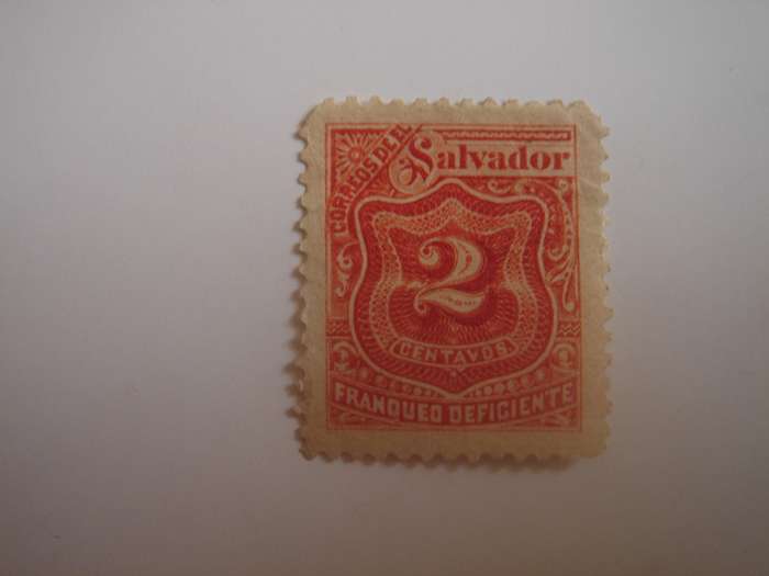 1896 El Salvador - Postage Due Stamp SG D151 used, not stamped