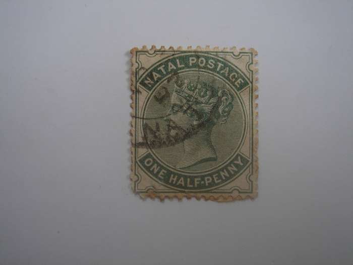 1874 Natal - Postage Stamp 1/2 d green - used, stamped