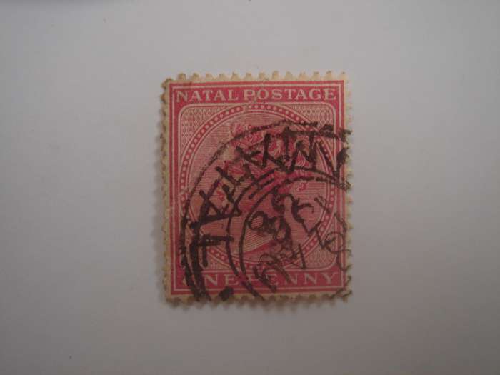 1874 Natal - Postage Stamp 1 d red - used, stamped