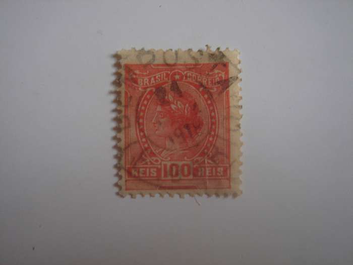 1918 Brazil - Liberty SG292 used, stamped