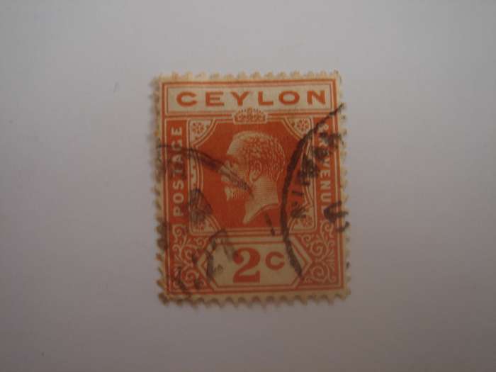 1912 Ceylon - King George V SG307 used, stamped