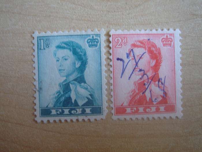 1954 Fiji - QE II - SG281,312 used, not stamped