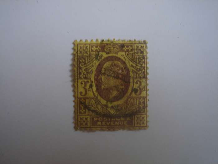1902 Great Britain - SG285 used, stamped with perfins 'L P'