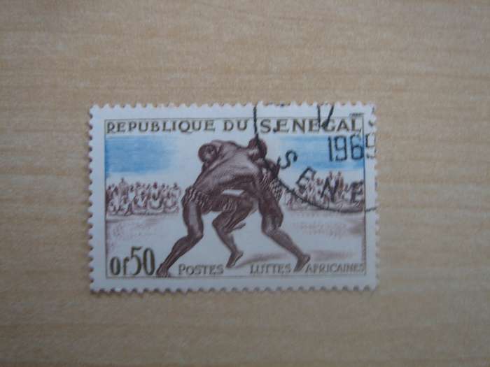 1961 Senegal - African Wrestling - SG240 used, stamped