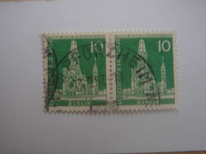 1956 West Berlin MiNr 144 x horizontal pair used, stamped