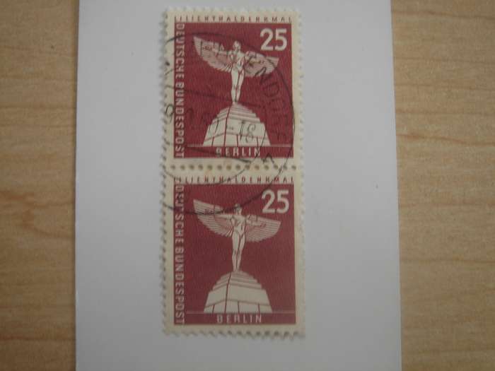 1956 West Berlin MiNr 147 x vertical pair used, stamped