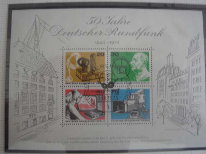 1973 West Berlin MiNr 455-458 in Block 4 FD stamped