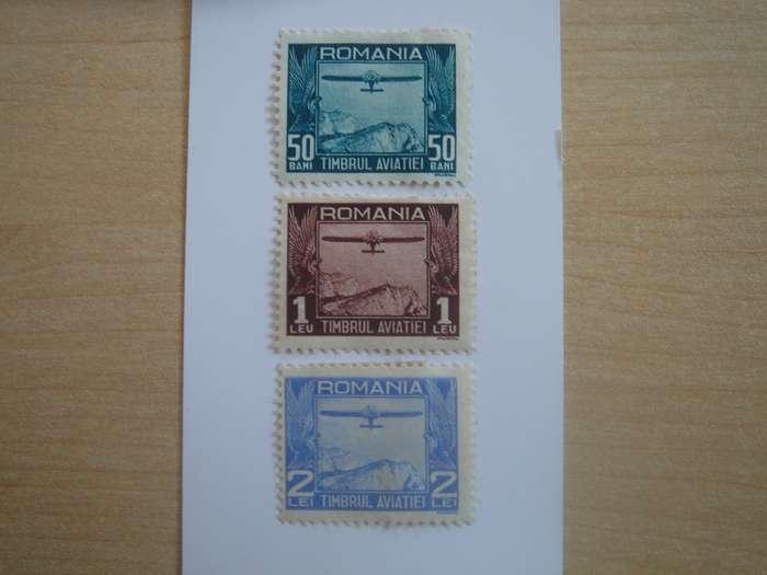 1931 Romania - Postal Tax Stamps - Aviation Fund SG T1216-1218 mint, hinged