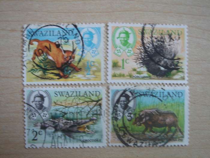 1969 Swaziland - Animals - SG161-163,166 used, stamped
