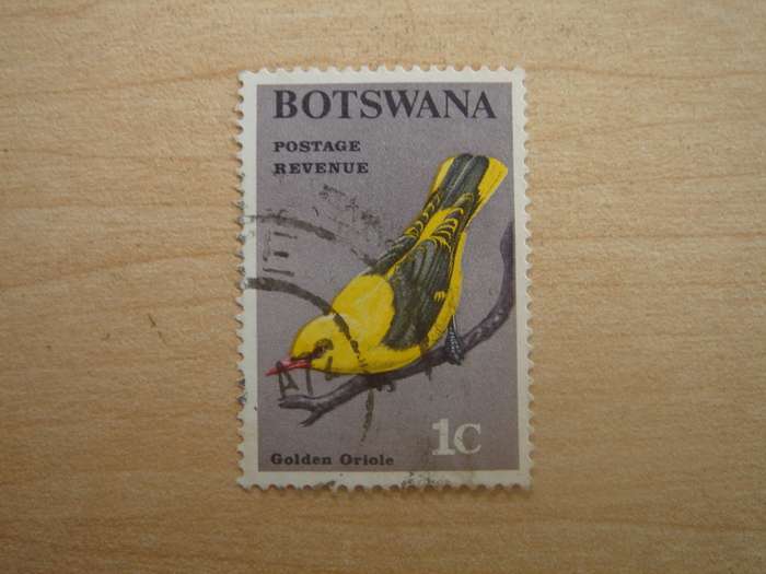 1967 Botswana - Golden Oriole 1 c used, stamped
