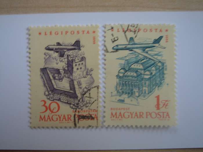 1958 Hungary - Air - LEGIPOSTA - SG1543,1545 used, stamped
