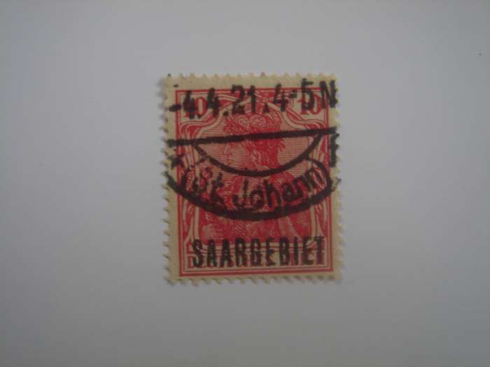 1920 Saargebiet MiNr 33 used, stamped