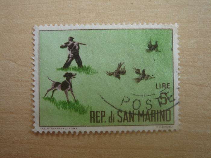 1962 San Marino - Hunting Scenes - SG683 used, stamped