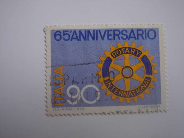 1970 Italia - Rotary's Anniversary 90 L - SG1268 used, stamped