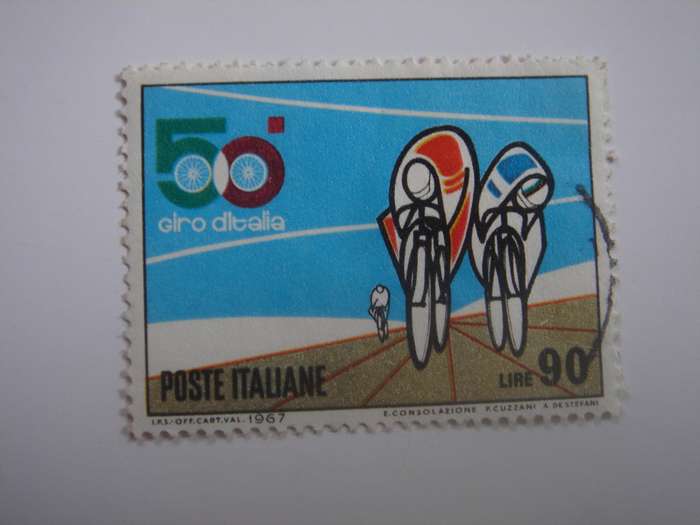 1967 Italia - Giro d'Italia 90 L - SG1183 used, stamped