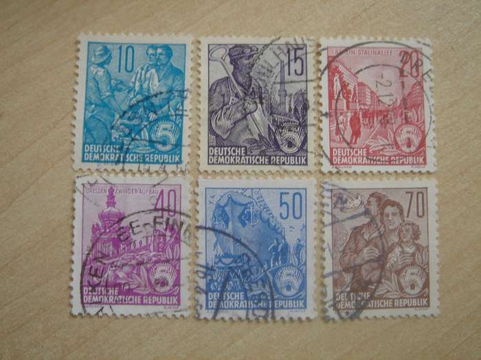 1955 DDR MiNr 453-458 X I used, stamped