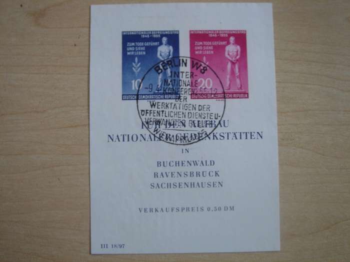1955 DDR MiNr 459-460 B X I used, stamped in Block 11