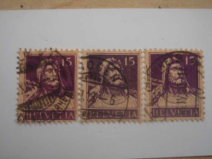 1910 Helvetia - Wilhelm Tell SG283 used, stamped (different color tones)