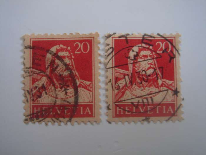 1910 Helvetia - Wilhelm Tell SG328 used, stamped (different color tones)