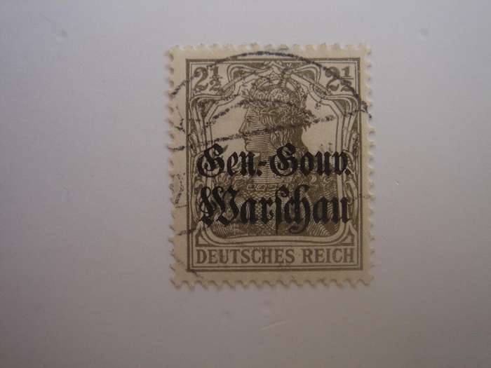 1916/17 General-Gouvernement - Germania optd - MiNr 6 a used, stamped