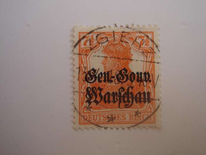 1916/17 General-Gouvernement - Germania optd - MiNr 9 a used, stamped