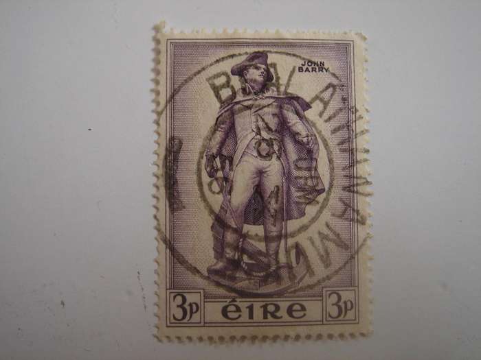 1956 Ireland - Commodore Barry SG162 - used, stamped